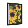 Radiant Sunflowers Print on Matte Canvas, Black Frame