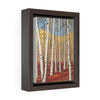 Path Along Birch Trees - Framed Premium Gallery Wrap Canvas