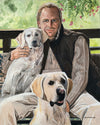 Kevin Coster & Pets Portrait - Original Art