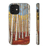 Path Along Birch Trees Tough Mobile Phone Cases